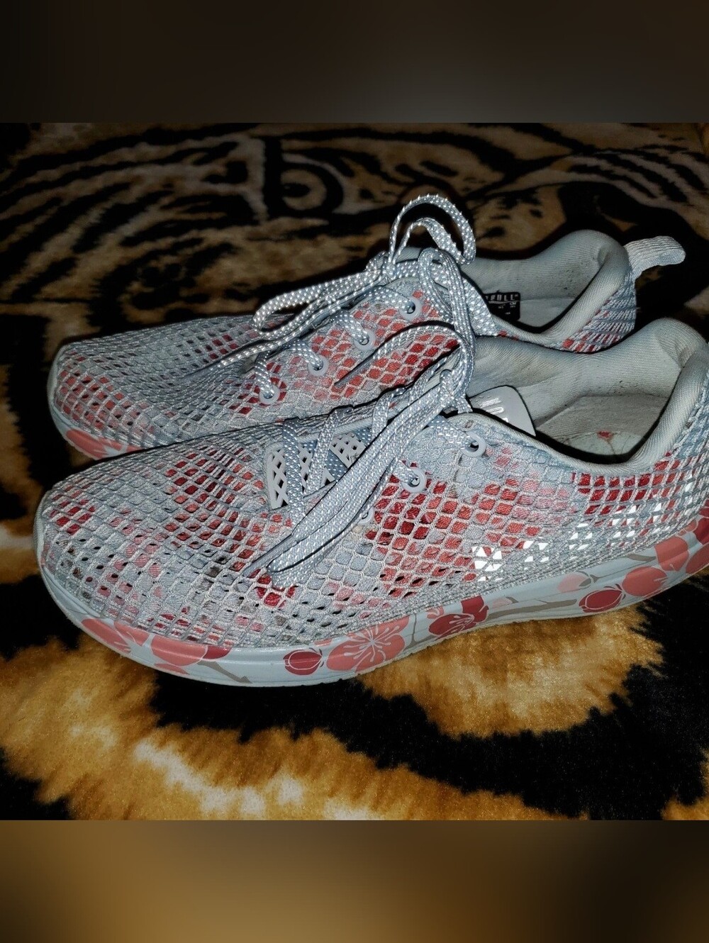 No Bull Floral blue Mesh Trainers Men’s 10.5‎ Women’s 12 Teal / pink - Picture 2 of 7